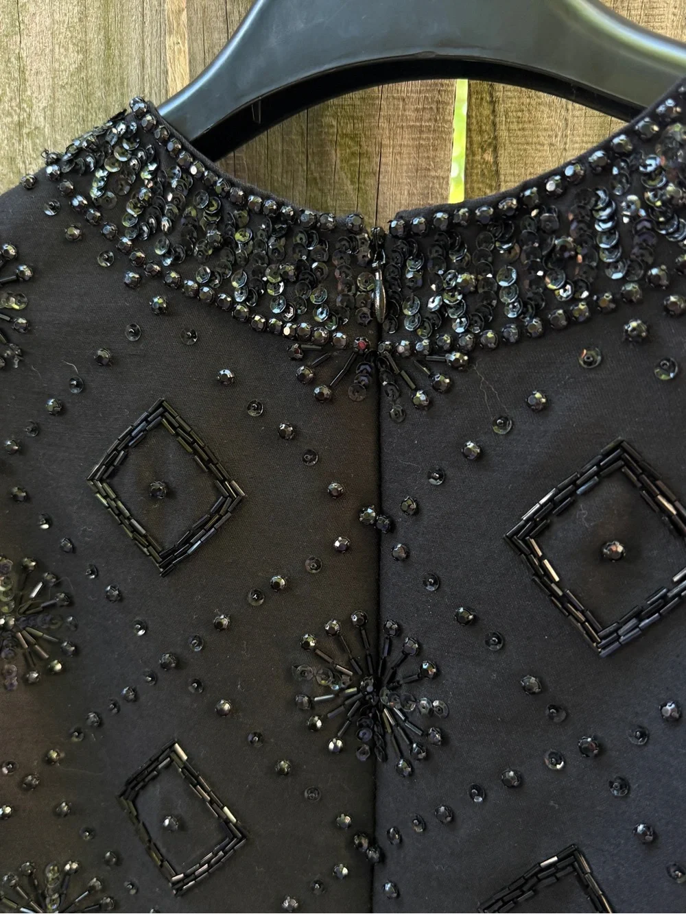 Tory Burch Black Beaded Sleeveless Dress